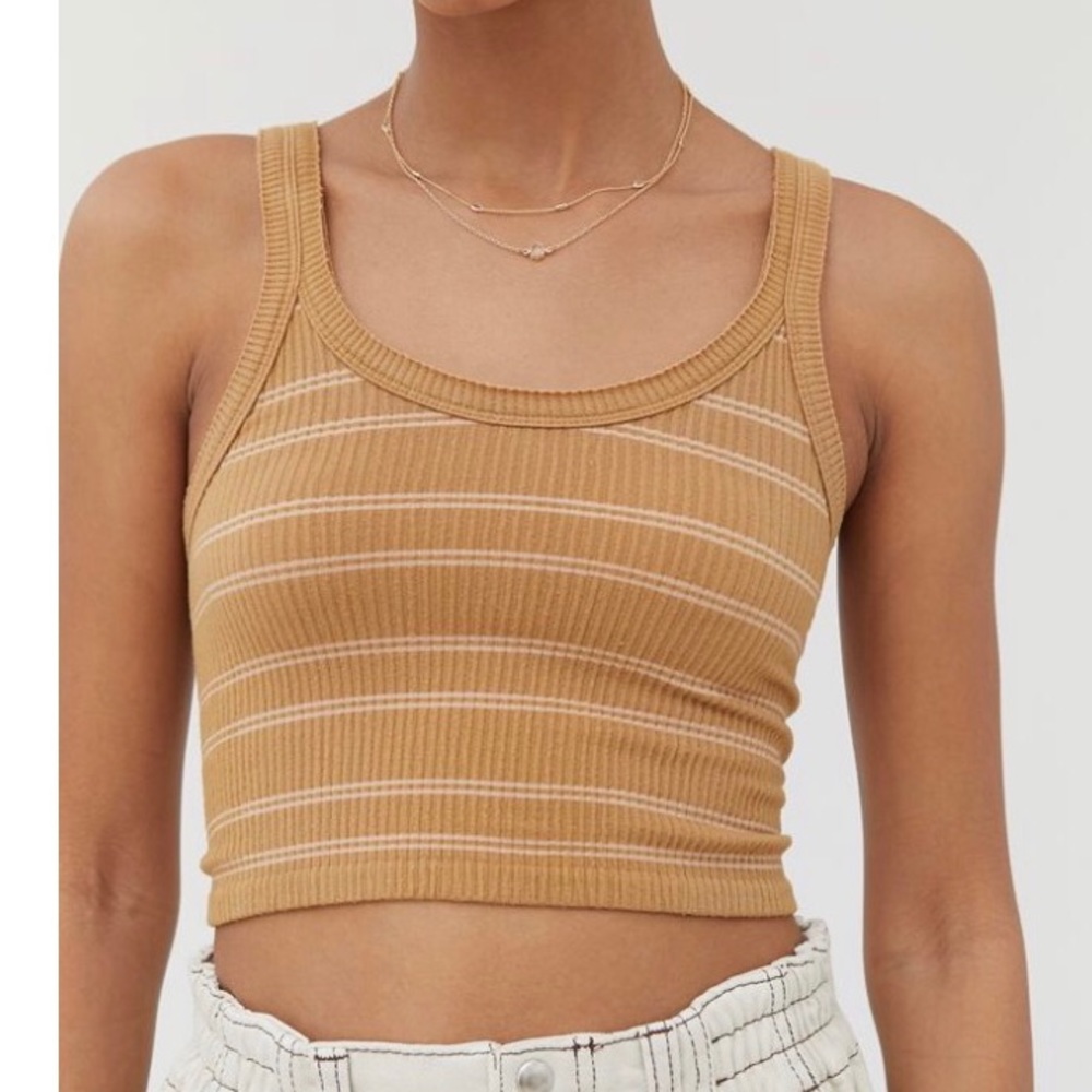 Urban outfitters orange and yellow stripped tank